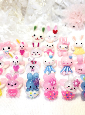 动物可爱卡通兔子玩具盒装戒指环