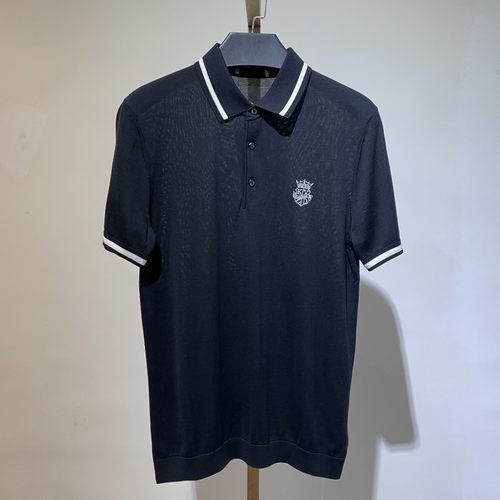 AD409 男士短袖T恤夏季翻领商务休闲中青年透气凉爽上衣 165