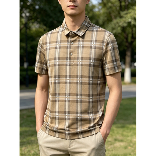 AD155  165码男士短袖T恤夏季休闲百搭薄款翻领半袖男