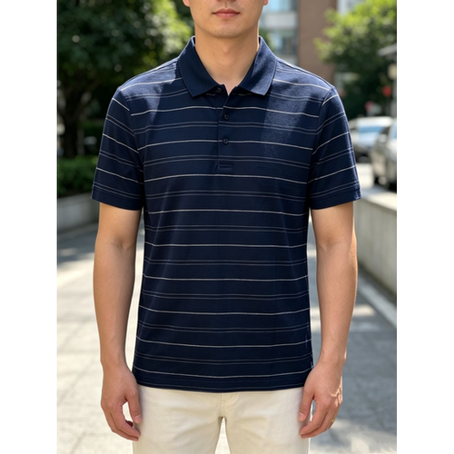 AD156  170码男士短袖T恤夏季休闲百搭薄款翻领半袖男
