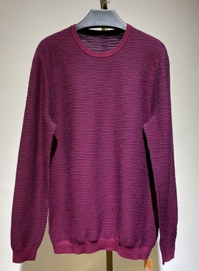 ZC708秋冬圆领毛衣男士休闲红色中青年百搭打底衫毛衣