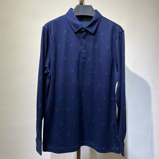 T恤日常休闲百搭款 DC595 春秋翻领长袖 男士 打底上衣 170码