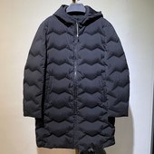 YR13大码 商务休闲中长羽绒服外套黑色 男士 保暖厚款 羽绒服