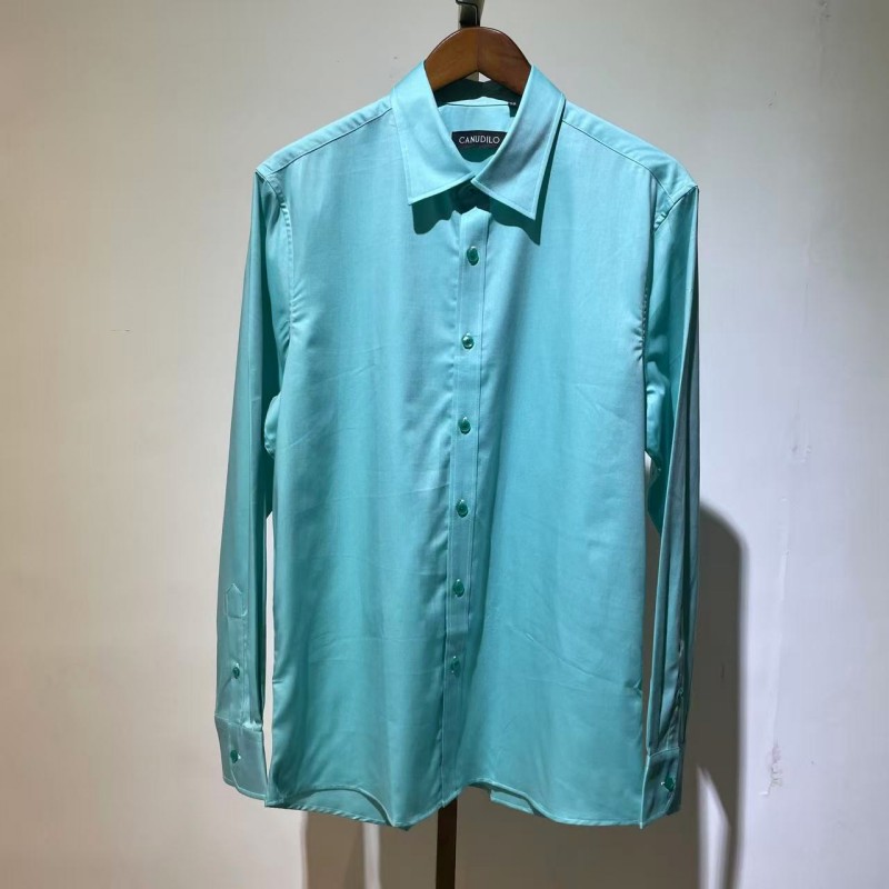 DC450  175码  男士春秋薄款长袖纯色衬衣商务休闲款打底上衣