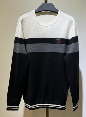 AM10鸟家毛衣男士冬季新款撞色针织衫保暖打底衫圆领厚款打底衫男