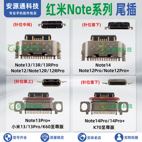 红米Note13Note14系列尾插接口
