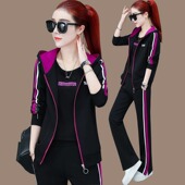 女春2024新款 秋装 妈妈显瘦阔腿裤 减龄大码 休闲运动服 时尚 运动套装