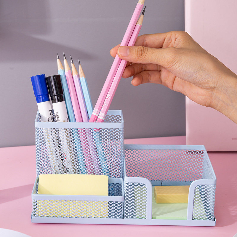 得力9154多功能组合笔筒创意金属铁艺三格收纳笔筒学生文具桌面,文具电教/文化用品/商务用品,笔筒,淘宝优惠券,粉丝福利购,淘宝优惠卷