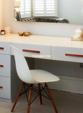 European Cabinet Door Dressing Table Leather Handle Drawer W