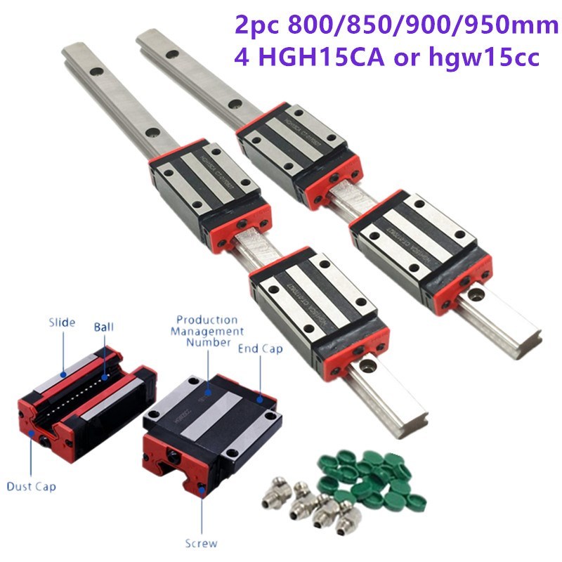 hgr15 800/850/900/950mm linear guide rail and slide guide b