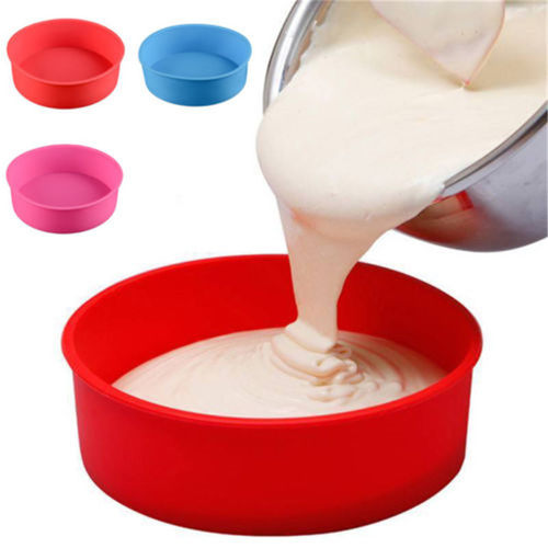 Newest 6/8/9/Inch Round Cake Mold Silicone Baking Tray Pan M