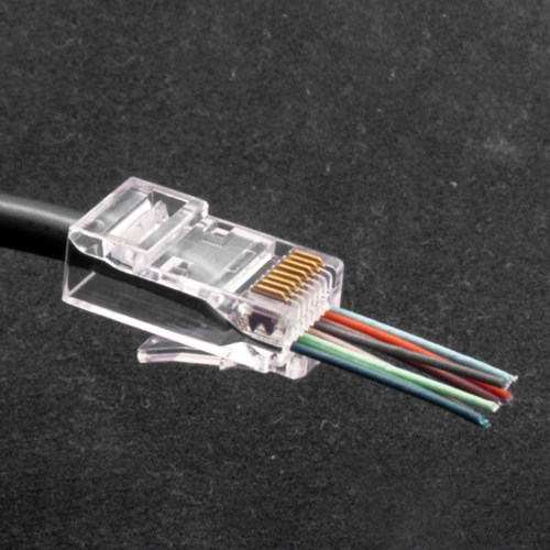 50Pcs Connector Plugs CAT6 Plug EZ RJ45 Network Cable Modula