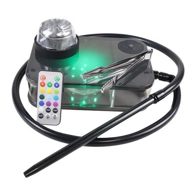 Hookah Set With LED Light Nargile Sheesha Narguile Chicha C