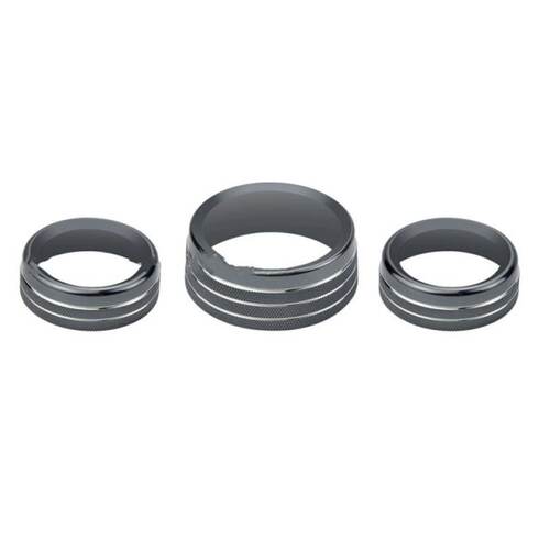 3 Piece Air Conditioner Switch CD Button Knob Cover Aluminum