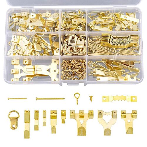 266 Pcs Assorted Picture Hangers Kit Frame Hanging Hooks Har