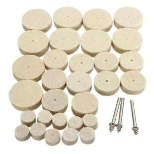 Wheel Felt 30pcs Grinding Polishing Buffing Mixed Wool Set
