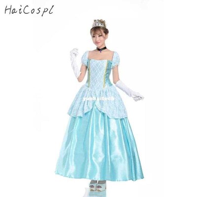 Cinderella Dress Women Cosplay Costume Girls Princess Disgui