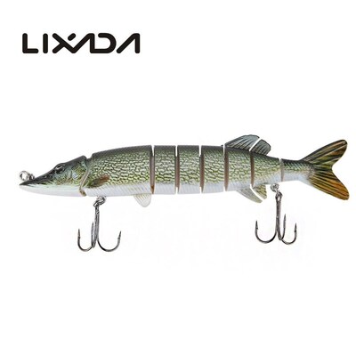LIXADA 20cm 66g Lifelike Muskie Fishing Lure 8-segement Swim