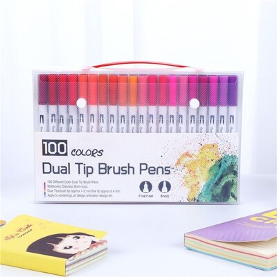 FineLiner Drawing Watercolor Marker Pens Dual Tip Brush pen