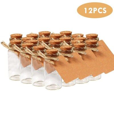 25ML Tiny Glass Bottle With Corks Mason Jars Small Transpare