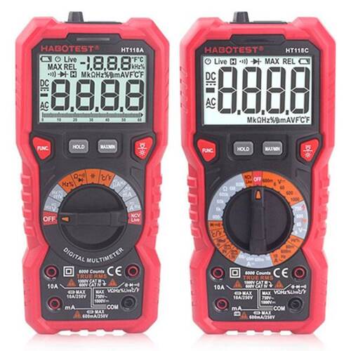 HT118 6000 Counts 1000V AC DC Digital Multimeter NCV Multime