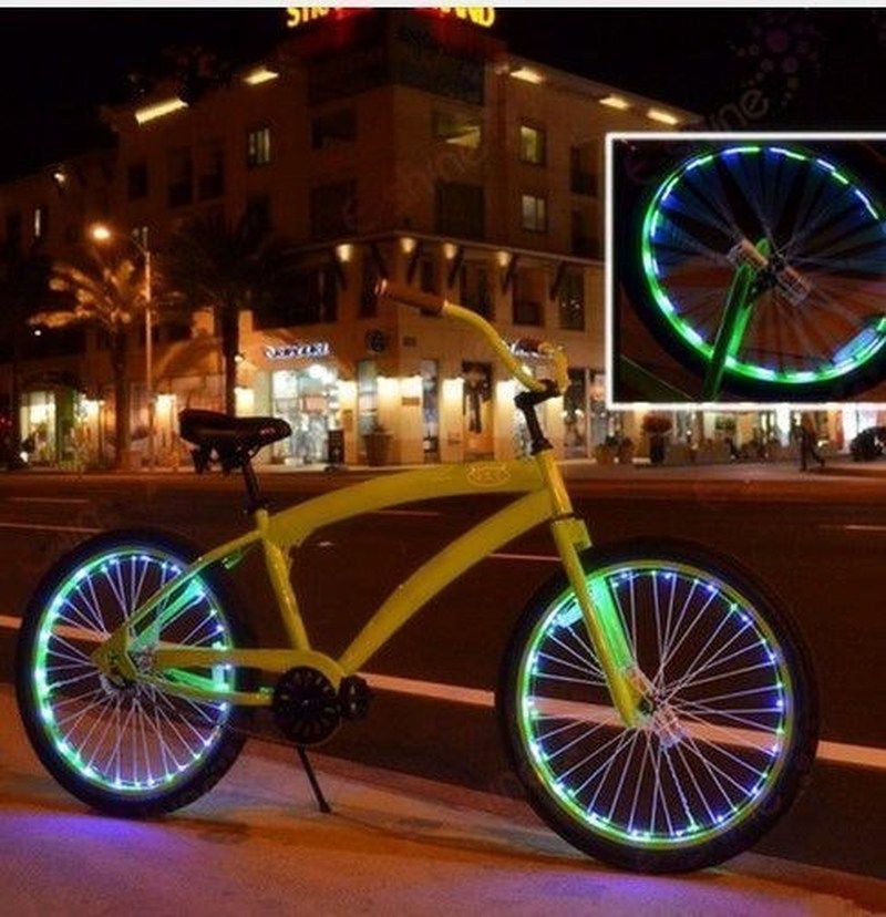 new led wheel light led copper wire for bike decoration colo