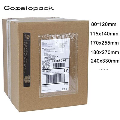 50PCS/14sizes Clear Packing List Enclosed Envelopes Plain Pl
