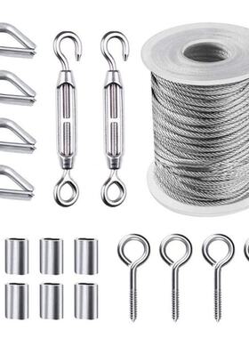 19Pcs Garden Wire Rope Turnbuckle Wire Tensioner Strainer Wi