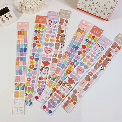INS Art Love Gummy Bear Sticker Ins Hand Account Diary Holi