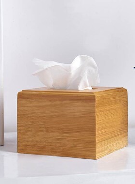 Simple woodiness desktop rectangle tissue box office home