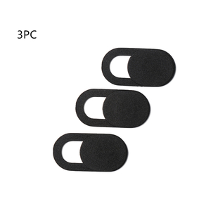 3PC niversal Plastic Black WebCam Cover Shutter Magnet Slide