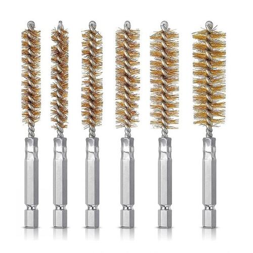 6Pcs Copper Wire Brush Steel Wire Tube Cleaning Brush Paint