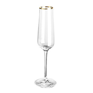 Gold Trim Champagne Flute Glasses Cocktail Glasses Elegantly