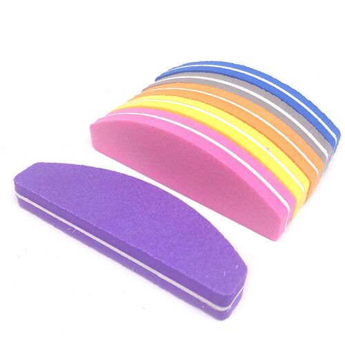 10pcs/ pack 100/180 Grit Nail Files Washable Double Side Em