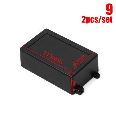 2pcs Black DIY Housing Instrut Case ABS Plastic Project Box