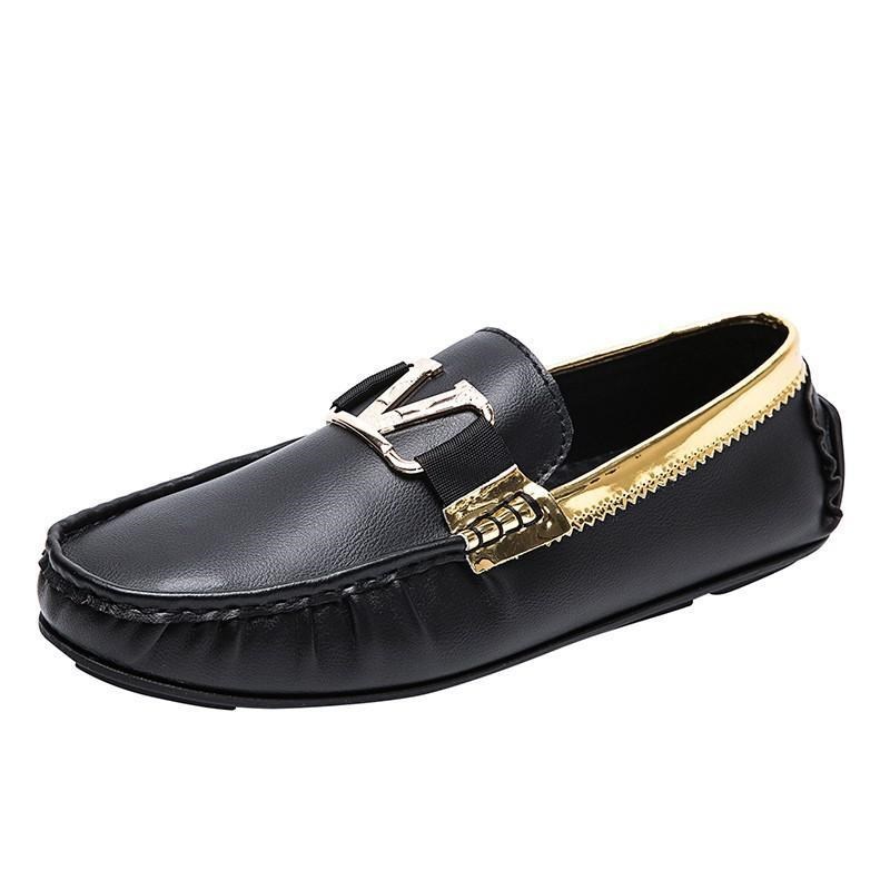 AGSan Men Casual Natural Leather Loafers Winter Shoes Genui