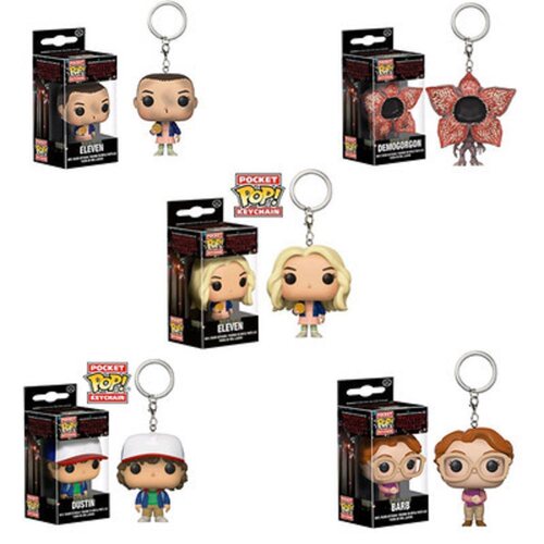 POP Stranger Things Keychain Eleven Dustin Barb Demogorgon K