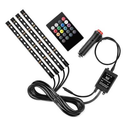 RGB 48LED Car Interior Ambient Lights with USB Wireless Remo