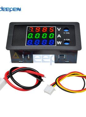 DC 100V 10A 1000W Digital Voltmeter Ammeter Wattmeter 4 dig