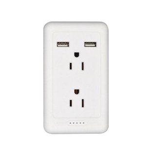 US Wall Panel Outlet with Dual USB Charger Electrical Socket