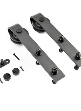 DIYHD 5FT-10FT Rustic Black Classic Sliding Barn Door Hardwa