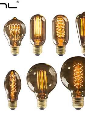 Retro Edison Bulb E27 220V 40W ST64 G80 G95 G125 Ampoule Vin