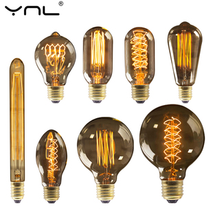 Retro Edison Bulb E27 220V 40W ST64 G80 G95 G125 Ampoule Vin