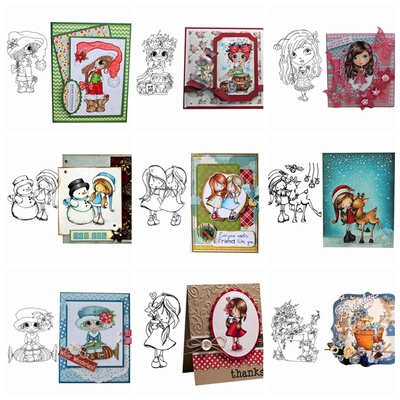Clear Rubber Stamps for DIY Scrapbooking Card Christmas Gir