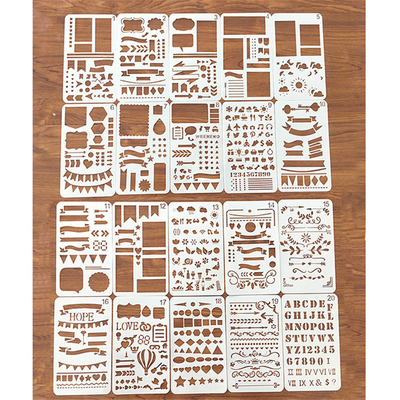 Coloffice A6 Creative PET Painting Template Ruler 20 Styles