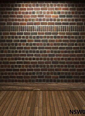 Laeacco Brick Wall Wooden Floor Photocall Photography Backgr