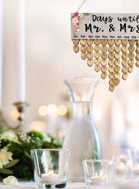 Christmas Calendar DIY Pendant Wood Decor Creative Xmas Adve