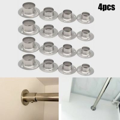 4Pcs Kleiderschrank Schienen Edelstahl Halterung Socket Stir