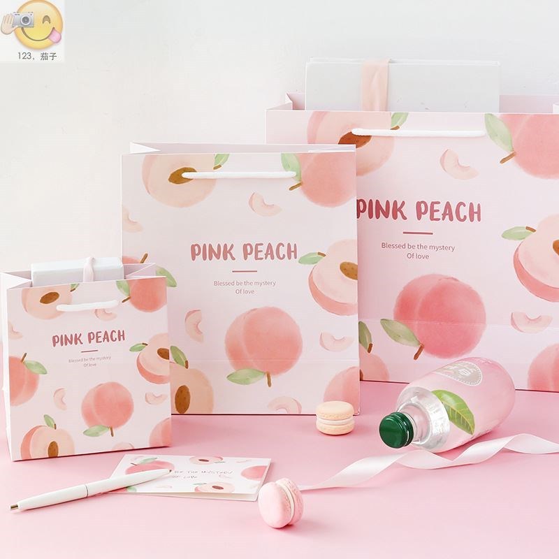 3pcs Christmas Gift Bag High Quality Kraft Paper Bag  with