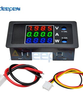 DC 100V 10A 1000W Digital Voltmeter Ammeter Wattmeter 4 dig